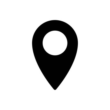 konum vektörü düz simge