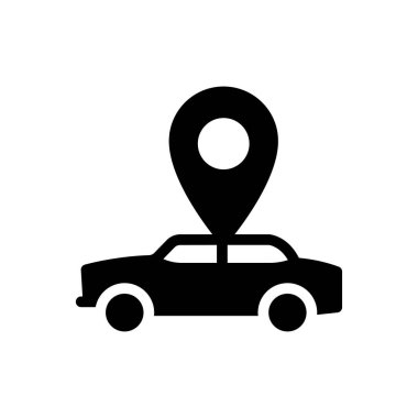 konum vektörü düz simge