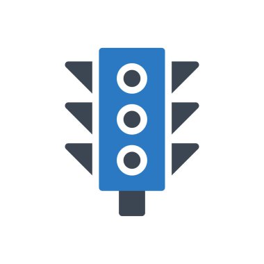 Trafik vektörü renk simgesi