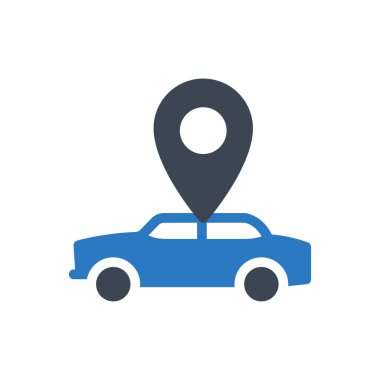 konum vektör renk simgesi