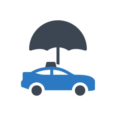 şemsiye vektörü renk simgesi