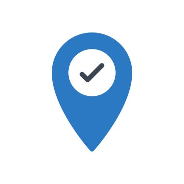 konum vektör renk simgesi