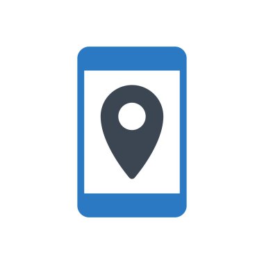 GPS vektör renk simgesi