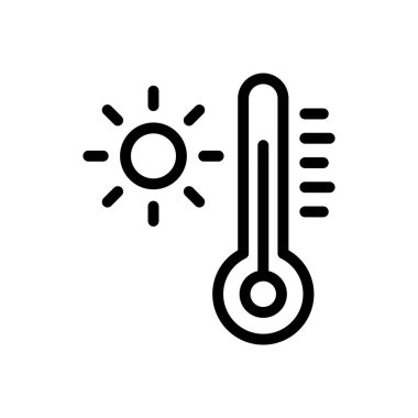 Güneş vektörü ince çizgi simgesi