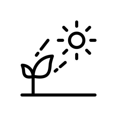 bitki vektörü ince çizgi simgesi