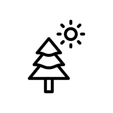 ağaç vektörü ince çizgi simgesi