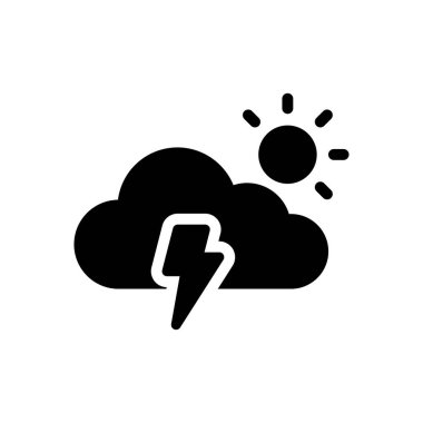 fırtına vektör düz simge