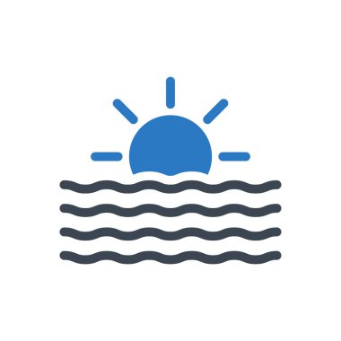 deniz vektörü renk simgesi