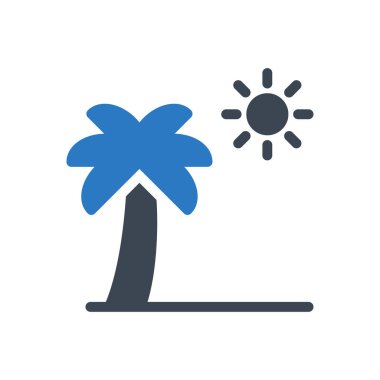 Palmiye vektörü renk simgesi