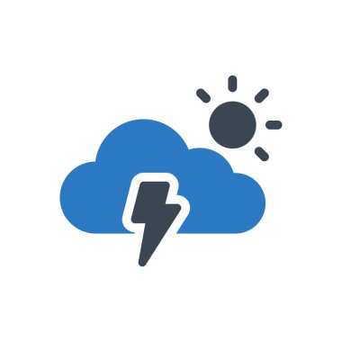 fırtına vektörü renk simgesi