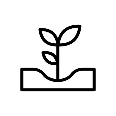 bahçe vektörü ince çizgi simgesi