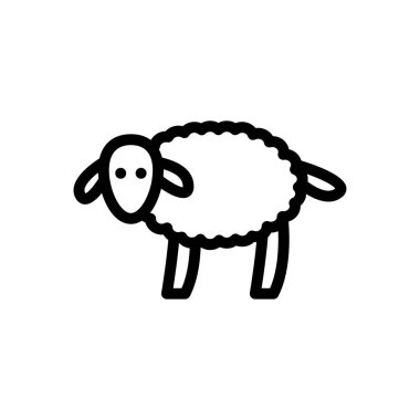 Keçi vektörü ince çizgi simgesi