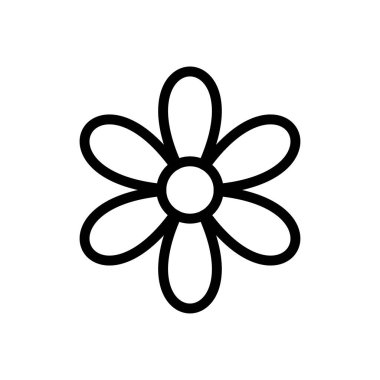 çiçek vektörü ince çizgi simgesi