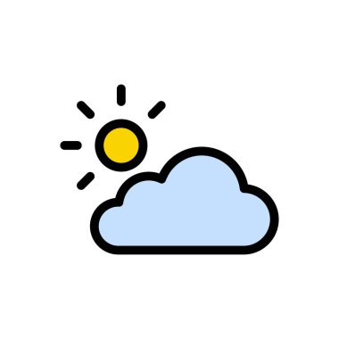 güneş vektörü düz renk simgesi