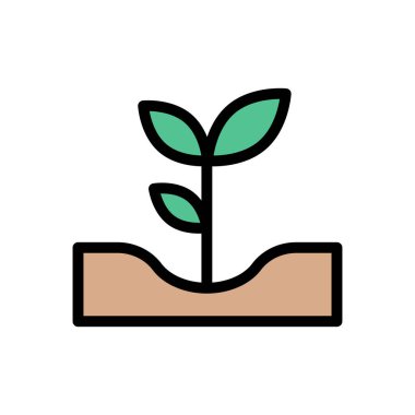 bahçe vektörü düz renk simgesi