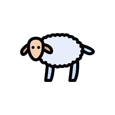 Keçi vektörü düz renk simgesi