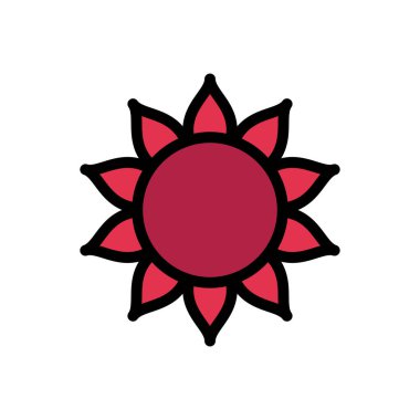 parlak vektör düz renk simgesi