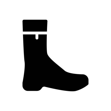 uzun ayakkabı vektörü kabartması düz simge