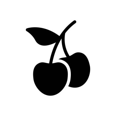 kiraz vektörü düz simgesi