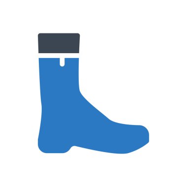 uzun ayakkabı vektörü renk simgesi