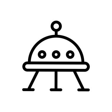 Ufo vektör ince çizgi simgesi