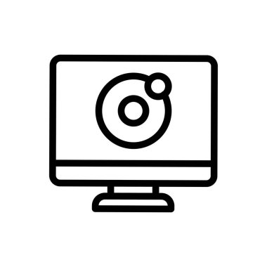 evren vektörü ince çizgi simgesi