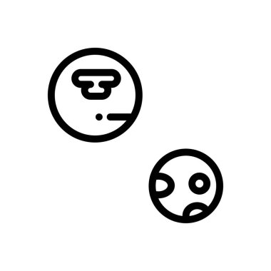 toprak vektörü ince çizgi simgesi