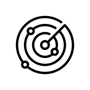 gezegen vektör ince çizgi simgesi