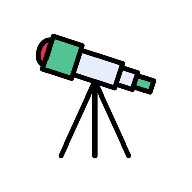 kapsam vektörü düz renk simgesi