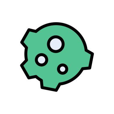 gezegen vektörü düz renk simgesi