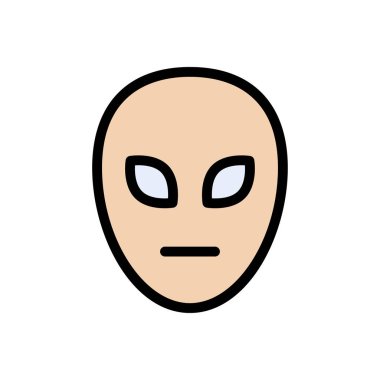 canavar vektör düz renk simgesi