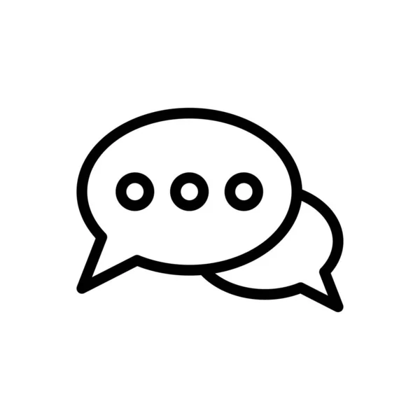 Conversation Vector Thin Line Icon — Stock Vector