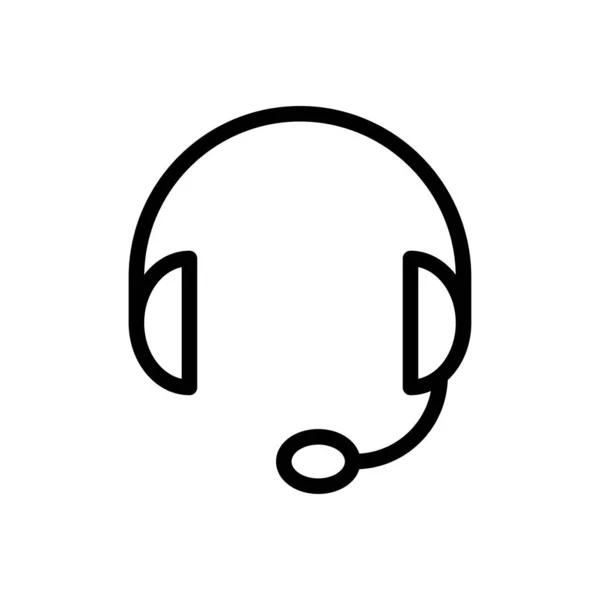 Kulaklık Vektörü Ince Çizgi Simgesi — Stok Vektör