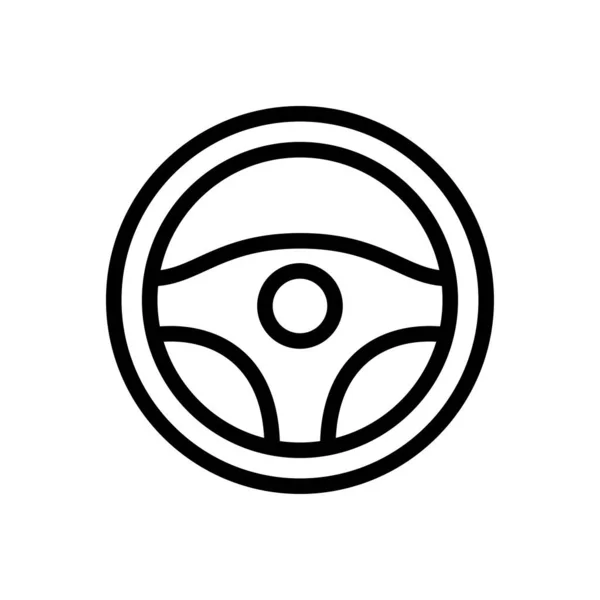 Значок Тонкой Линии Рулевого Вектора — стоковый вектор