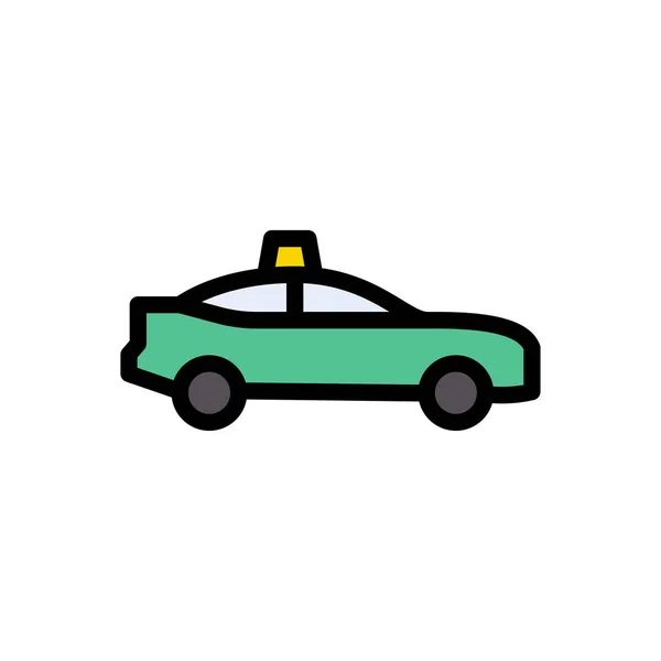 Taxi Vetor Ícone Cor Plana — Vetor de Stock
