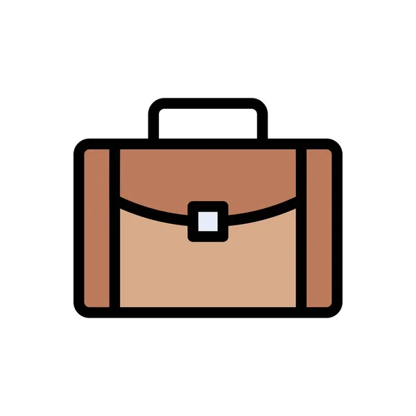 Luggage Vector Flat Color Icon — Stock Vector
