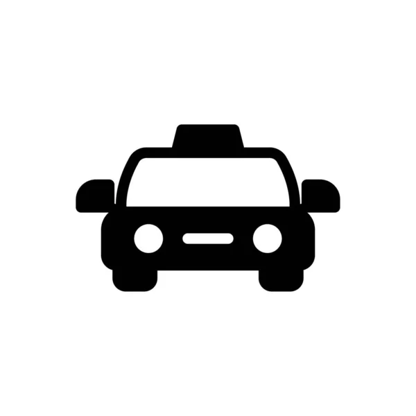 Cab Vector Glyph Flat Icon — Stock Vector