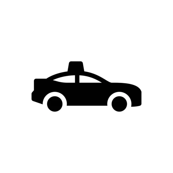 Taxi Vector Glifo Icono Plano — Vector de stock