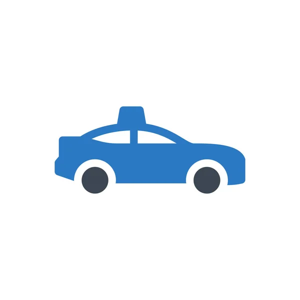 Taxi Vector Glyph Color Icon — Stock Vector