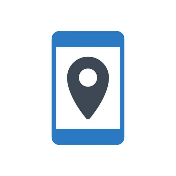 Gps Vector Glyph Color Icon — 스톡 벡터