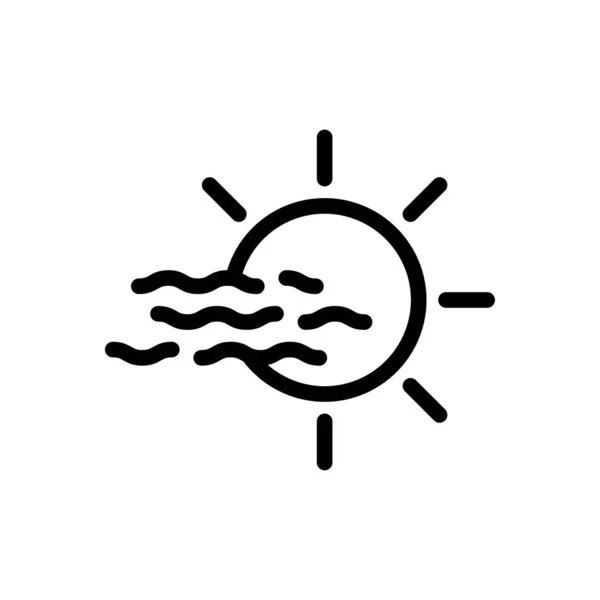 Clouds Vector Thin Line Icon — 스톡 벡터