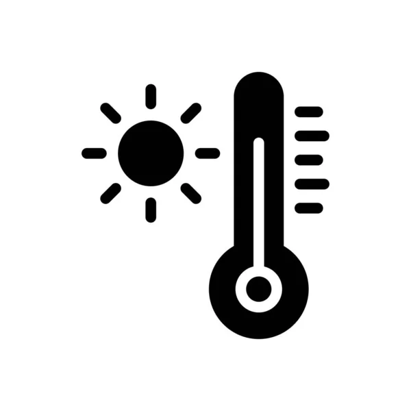 Sol Vetor Glifo Plana Ícone —  Vetores de Stock