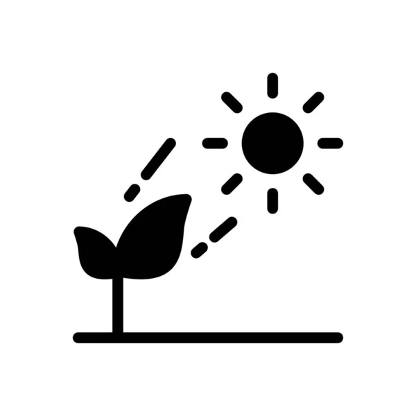 Planta Vector Glifo Icono Plano — Vector de stock