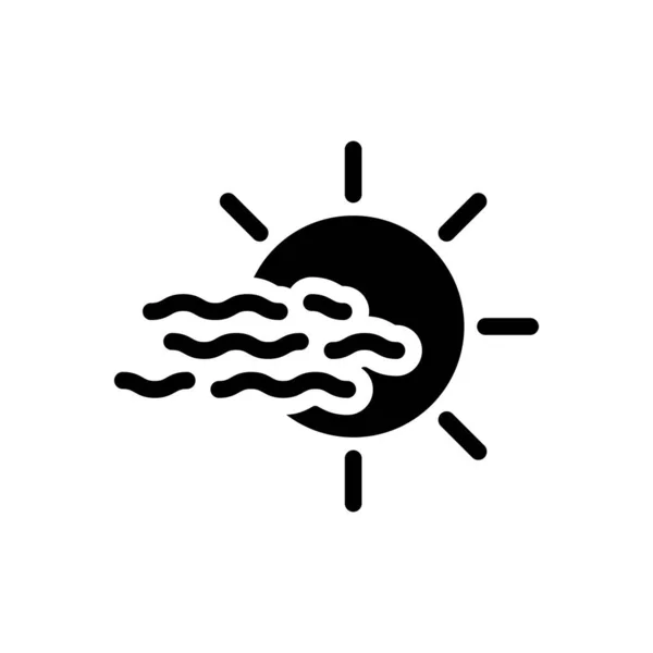 Clouds Vector Glyph Flat Icon — 스톡 벡터