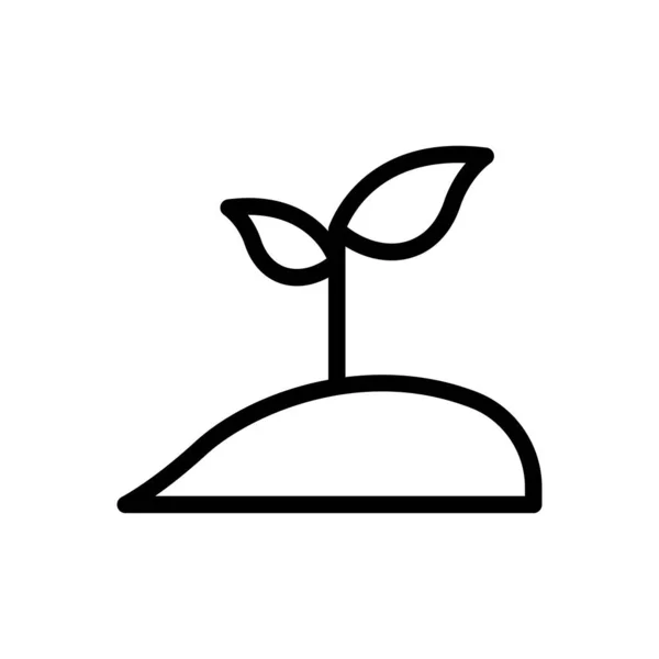 Рослина Вектор Тонка Лінія Значок — стоковий вектор