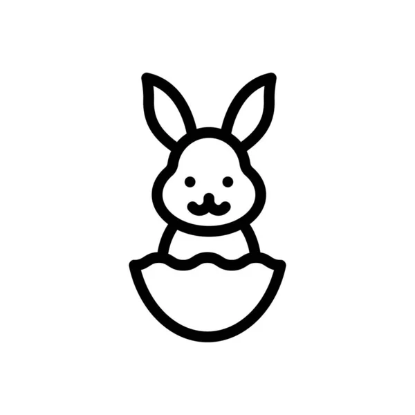 Тонкая Иконка Кролика — стоковый вектор