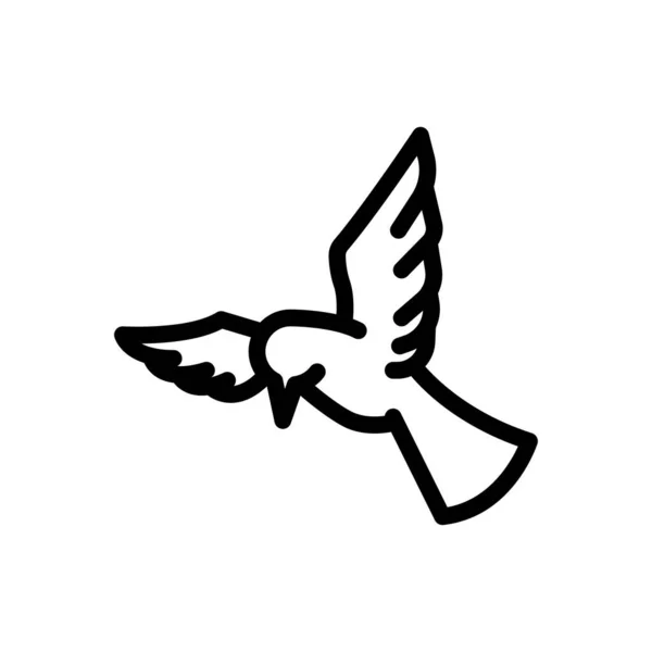 Fliege Vektor Dünne Linie Symbol — Stockvektor