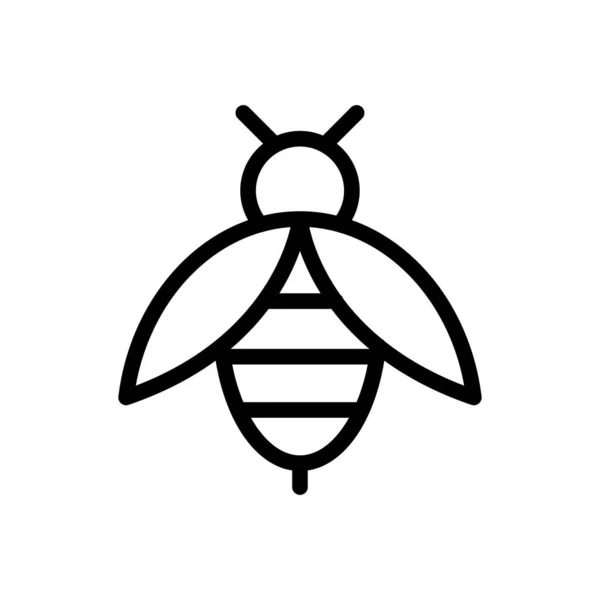 Bug Vector Dunne Lijn Pictogram — Stockvector