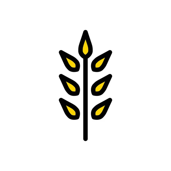 Weizen Vektor Flache Farbe Symbol — Stockvektor