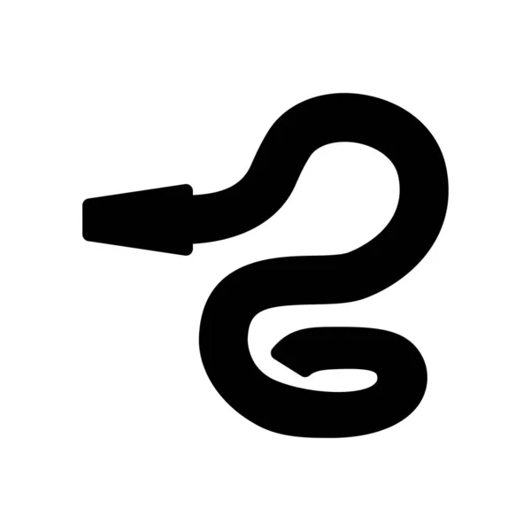 Pipe Vector Glyph Flaches Symbol — Stockvektor